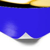 Perky Penguin Blue Poster (Ecke)
