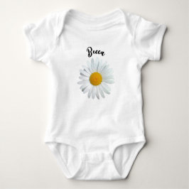 Perky White Daisy Blume Personalisiert Baby Strampler
