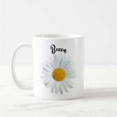 Perky White Daisy-Blume personalisiert Mug Kaffeetasse (Links)