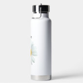 Perky White Daisy Blume Personalisiert Trinkflasche (rechts)