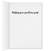 Perky White Daisy Blume Rosh Hashanah Card (Innen (Rechts))