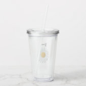 Perky White Daisy Flower Personalized Tumbler Acryltrinkbecher (Rückseite)