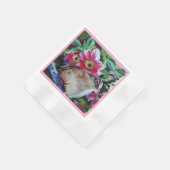 Perky Wren & Blume Serviette (Ecke)