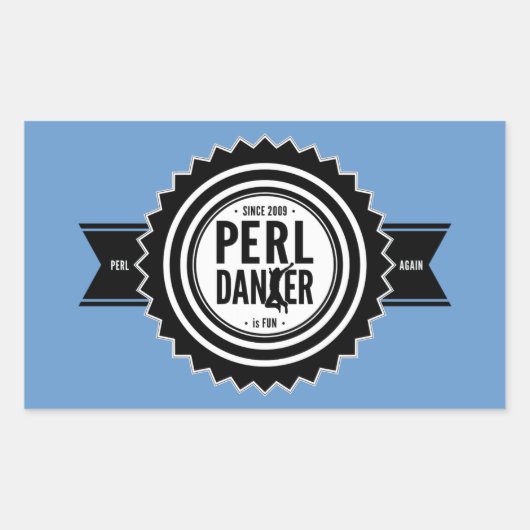 Perl Dancer Stickers - Blue Background (Vorderseite)