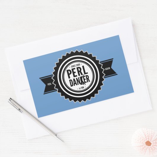 Perl Dancer Stickers - Blue Background (Umschlag)