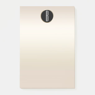 Perl-Gold-Schimmer Glam Kraft Monogramm Post-it Klebezettel