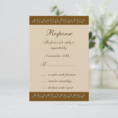 Perl Icing auf Mocha UAWG RSVP Karte (Stehend Vorderseite)