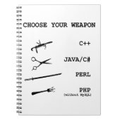 Perl, Java, c-Scharfes, PHP, C++ Notizblock (Vorderseite)