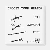 Perl, Java, C Sharp, Php, C++ Programmiersprache Magnet (Vorne)