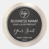 Perl- und Silberkerzenetiketten Runder Aufkleber (Vorderseite)