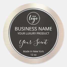 Perl- und Silberkerzenetiketten Runder Aufkleber