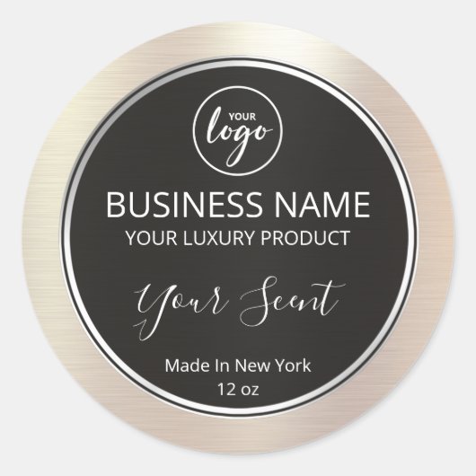 Perl- und Silberkerzenetiketten Runder Aufkleber (Vorderseite)