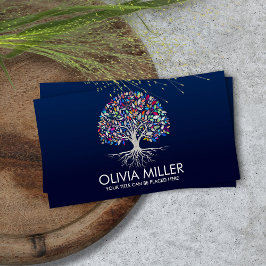 Perlbaum - farbenfrohe Blätter Visitenkarte