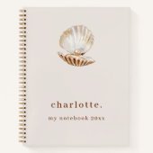 Perlbeige der Muschel Notizblock (Vorderseite)