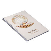 Perlbeige der Muschel Notizblock (Rechte Seite)