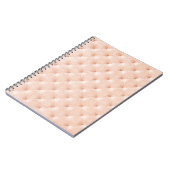 Perlbeige Ledertextur Notizblock (Linke Seite)