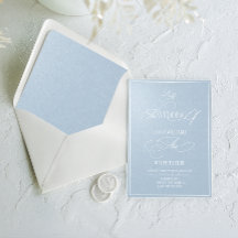 Perlblaue Luxus-Romanische Hochzeit