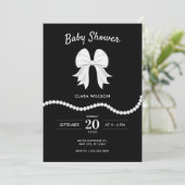 Perlbosse-Babydusche Einladung (Stehend Vorderseite)