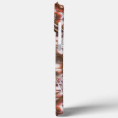 Perlbraunes Kaleidoskop überlappender Hexagonen Case-Mate iPhone Hülle (Rückseite / Links)