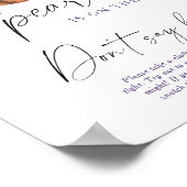 Perldusche Wasserfarben nicht sagen Baby Poster (Ecke)