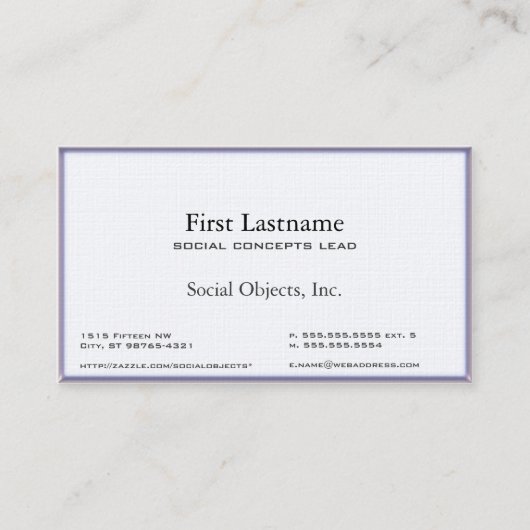 Perle3d serif-Amerikaner Garamond gotische Visitenkarte (Vorderseite)