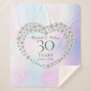Perle 30. Hochzeitstag Chic Elegant Sherpadecke