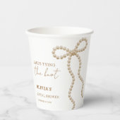 Perle Bow Sie heiratet Bow Brautparty Pappbecher (Vorderseite)