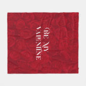 Perle der rote Rosen Muster sein mein Valentin Fleecedecke (Vorderseite (Horizontal))