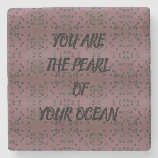 Perle des Meeres Steinuntersetzer (Vorderseite)