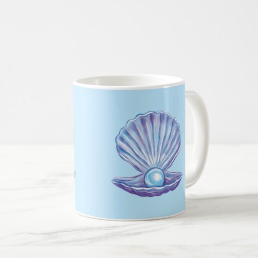 Perle des Ozeans (blau) Kaffeetasse (VorderseiteRechts)