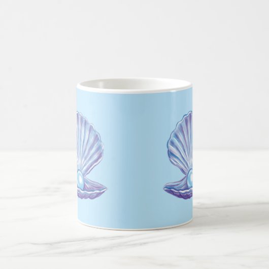 Perle des Ozeans (blau) Kaffeetasse (Mittel)