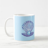 Perle des Ozeans (blau) Kaffeetasse (Links)