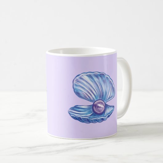 Perle des Ozeans (Lila) Kaffeetasse (VorderseiteRechts)