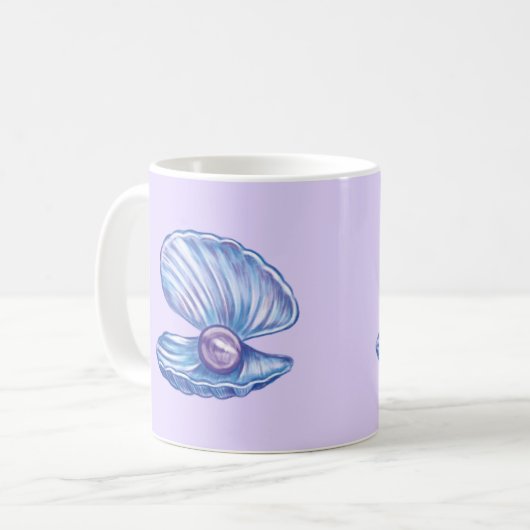 Perle des Ozeans (Lila) Kaffeetasse (Vorderseite Links)