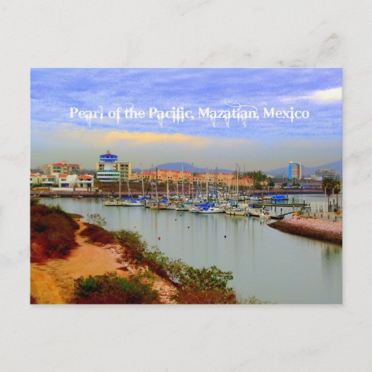 Perle des Pazifiks, Marina von Mazatlan Mexiko Postkarte (Vorderseite)