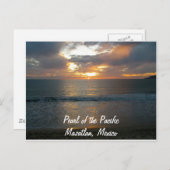Perle des pazifischen Mazatlan Mexiko Sonnenunterg Postkarte (Vorne/Hinten)