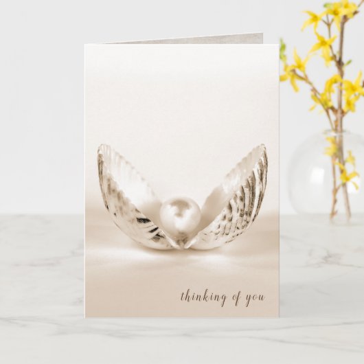 Perle des Single im Muschel Karte (Gelbe Blume)