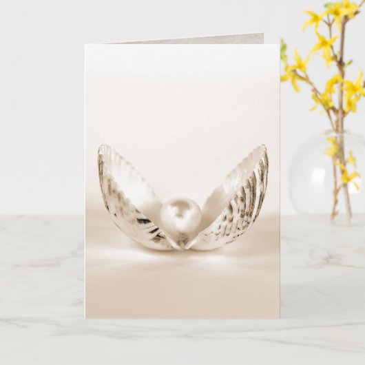 Perle des Single im Muschel Karte (Gelbe Blume)