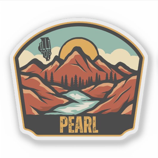 Perle, Illinois Aufkleber (Vorderseite)