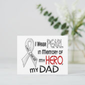 Perle im Gedächtnis meines Vaters Lungenkrebs Postkarte (Stehend Vorderseite)