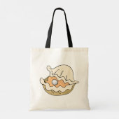 Perle in einer Austerntasche Tragetasche (Rückseite)