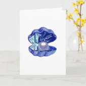 Perle in einer Meeresmuschel Karte (Gelbe Blume)