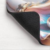 Perle in irrisierender Auster-Muschel Mousepad (Ecke)