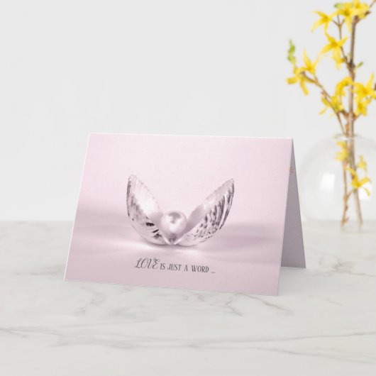 Perle in Seashell Hochzeit gratulieren Karte (Gelbe Blume)