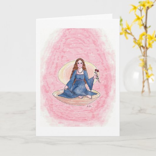 Perle - Juni-Geburtstag für sie Karte (Gelbe Blume)