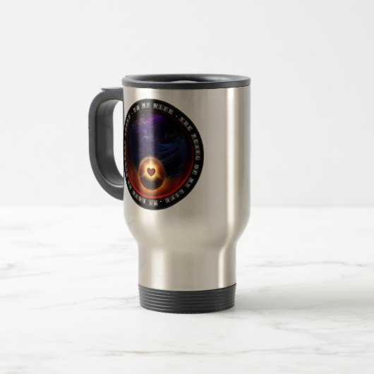 Perle meines Lebens Reisebecher (Vorderseite Links)