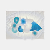 Perle und blau zu Weihnachten Fleecedecke (Vorderseite (Horizontal))