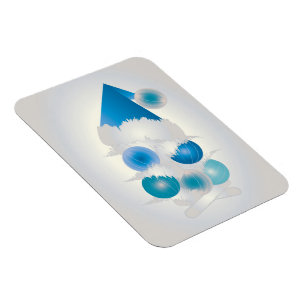 Perle und blau zu Weihnachten Magnet
