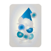 Perle und blau zu Weihnachten Magnet (Vertikal)