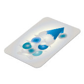 Perle und blau zu Weihnachten Magnet (Linke Seite)